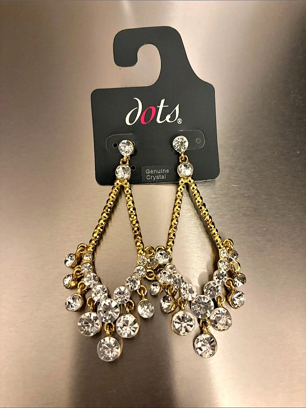 Crystal Drop Earrings in Gold & Silver
